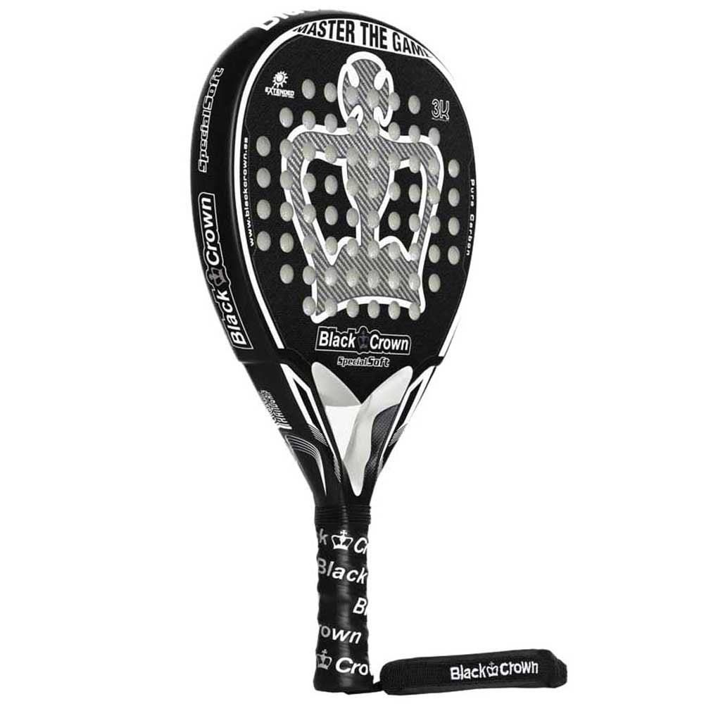 Soft Padel Racket Black Crown Special Soft Racket Padel + Penutup Padel – Padel Racket